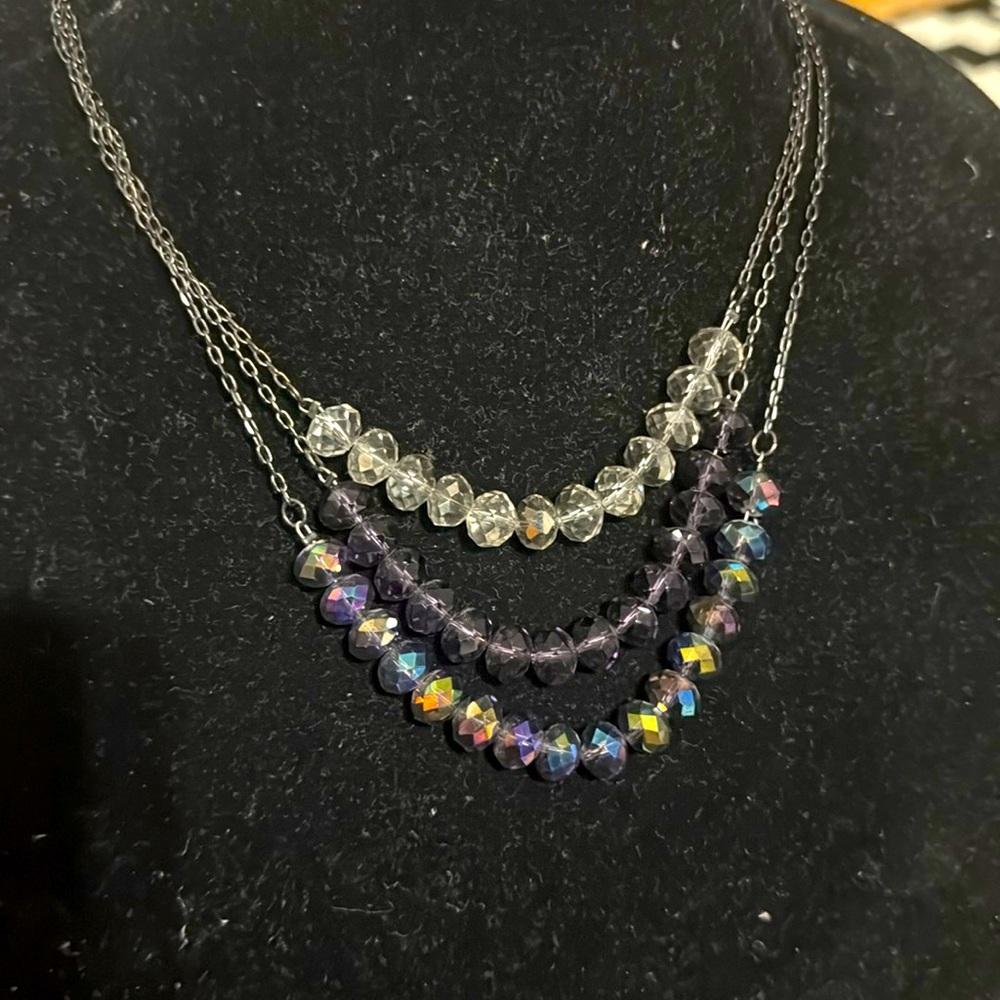 Express Glass Beads Tiered Necklace